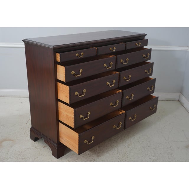 Chippendale Henkel Harris Chippendale Mahogany Masters Chest For Sale - Image 3 of 12