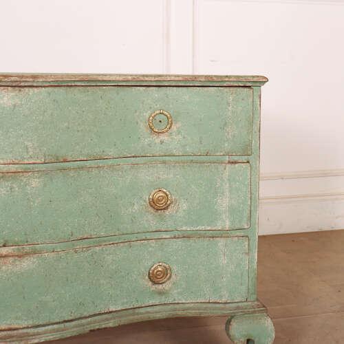 Danish Serpentine Front Chest of Drawers For Sale - Image 6 of 13