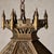 1930s Gothic Revival Bronze Hanging Lantern with Castellated Crown, 1930s For Sale - Image 5 of 12