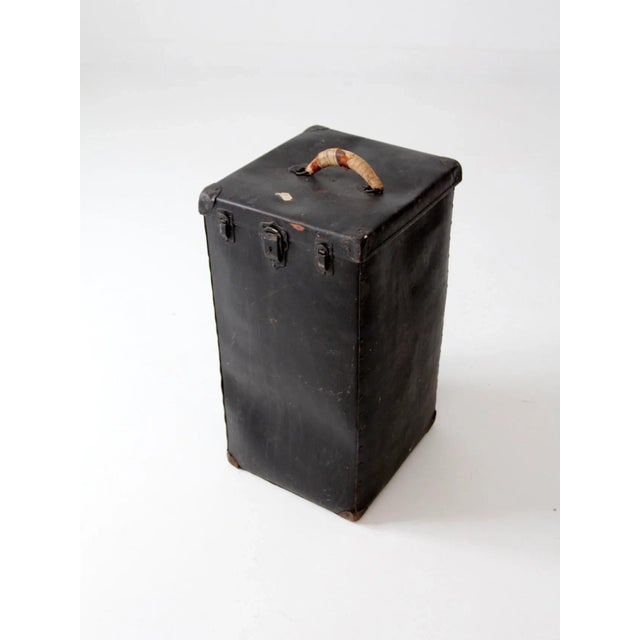 American Vintage Black Storage Bin For Sale - Image 3 of 10