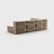Contemporary Curt Modular Set - Flexible Small Corner Sofa - Barcelona - Vole - V3347/15 (Grey / Brown) by Ambivalenz, Set of 9 For Sale - Image 3 of 5