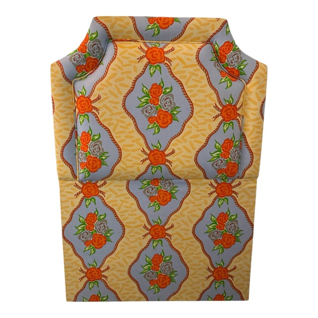 Carlton Varney Floral Twin Bed Headboard For Sale