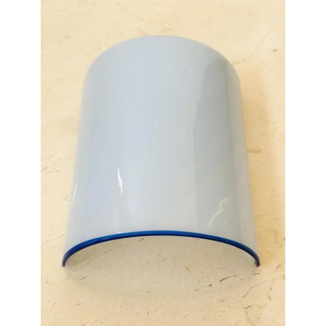 1950s Blue Murano Glass Wall Lamps with Brass Structure, 1950s, Set of 2 For Sale - Image 5 of 10