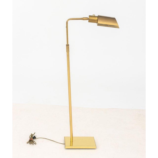 Late 20th Century Modern Brass Adjustable Floor Lamp For Sale - Image 5 of 5