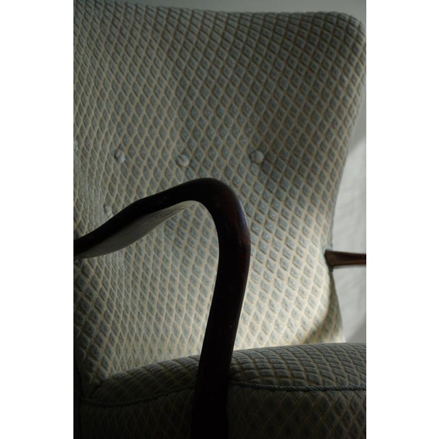 Set of Danish Modern Lounge Chair with Footstool in Beech by Slagelse Mobelvaerk, 1960s For Sale - Image 4 of 18