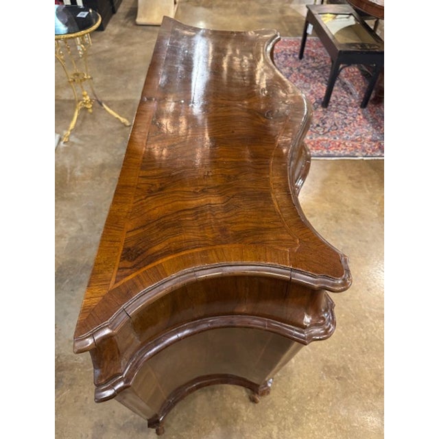 19th Century Italian Black Walnut Shaped Front Cabinet For Sale In Dallas - Image 6 of 6