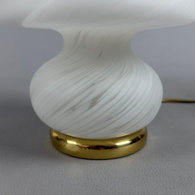 Mushroom Table Lamp in Satin-Finished and Spotted Murano Glass, 1970s For Sale - Image 6 of 11