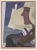 1930s Matted French Art Deco Print-Woman & Sail Boat For Sale - Image 5 of 5