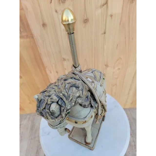 Vintage Leather Carousel Horse Signed by Teresa Corning For Sale In Chicago - Image 6 of 12