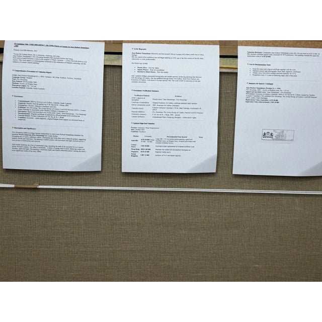 Australian Fire Dreaming c.2005 – Monumental Painting by Jean Hudson Nampijinpa Framed For Sale - Image 14 of 18