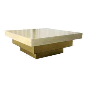 Organic Modern Karl Springer Style Tessellated Bone and Brass Coffee Table