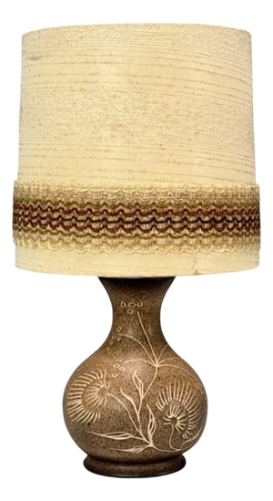 German Modern, Brown Ceramic, Table Lamp, Germany, 1970s