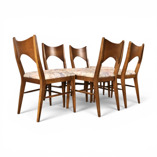 Broyhill Broyhill Saga Vintage Mid Century Modern Set of 6 Dining Chairs C. 1960s For Sale - Image 4 of 6