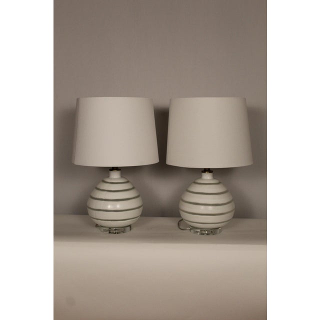 Pair of Mid 20th Century Seguso Style Murano Lamp For Sale - Image 9 of 11