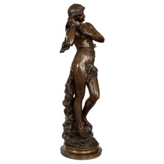 Eugene Marioton, Eurydice, 19th Century, Bronze Sculpture For Sale