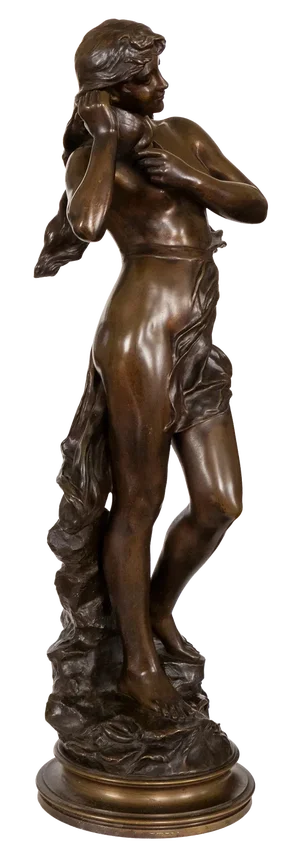 Eugene Marioton, Eurydice, 19th Century, Bronze Sculpture
