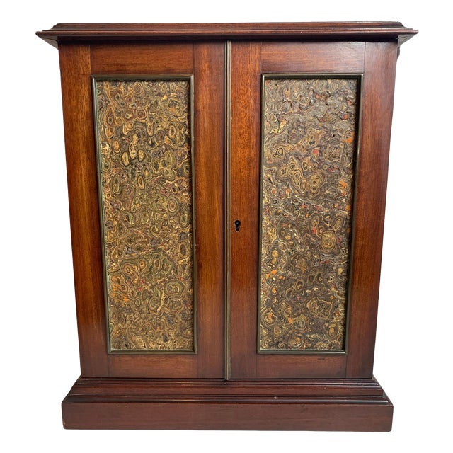 Victorian English Satinwood and Gilt Metal Glazed Pier Cabinet in Walnut, 1890s For Sale