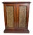 Victorian English Satinwood and Gilt Metal Glazed Pier Cabinet in Walnut, 1890s For Sale