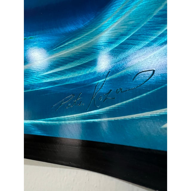 2016 Peter Koza “ Stormed After” Metal Wall Art. Beautiful vibrant colors with a tropical scene.