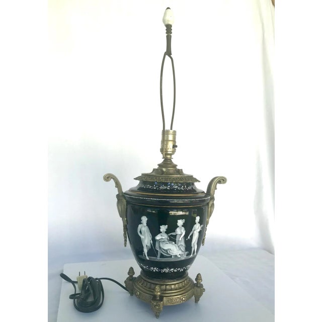Late 19th Century Pate-Sur-Pate Porcelain Table Lamp With Bronze Mount. For Sale - Image 12 of 12