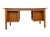 Mid Century Modern Danish Teak Desk W/ 5 Drawers Floating Top Office Desk For Sale - Image 10 of 10