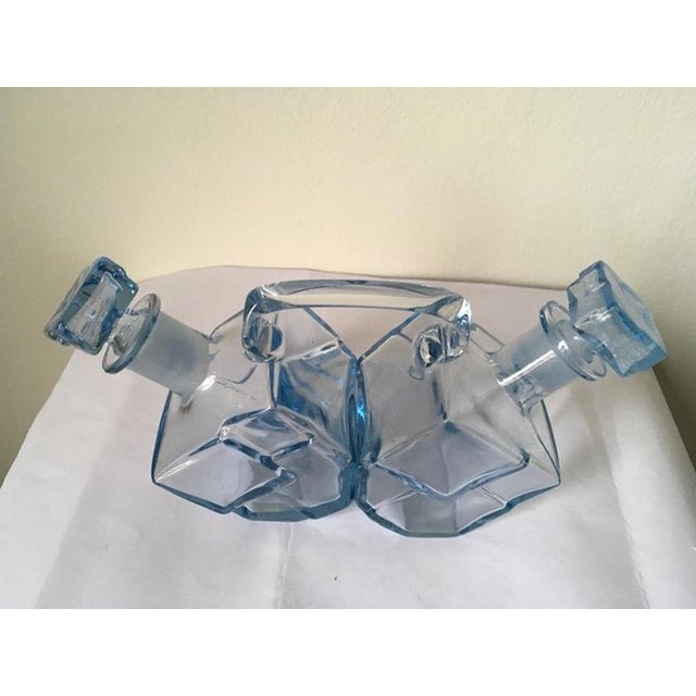 Italian Postmodern Blue Murano Glass Cruet, 1960s For Sale - Image 3 of 18