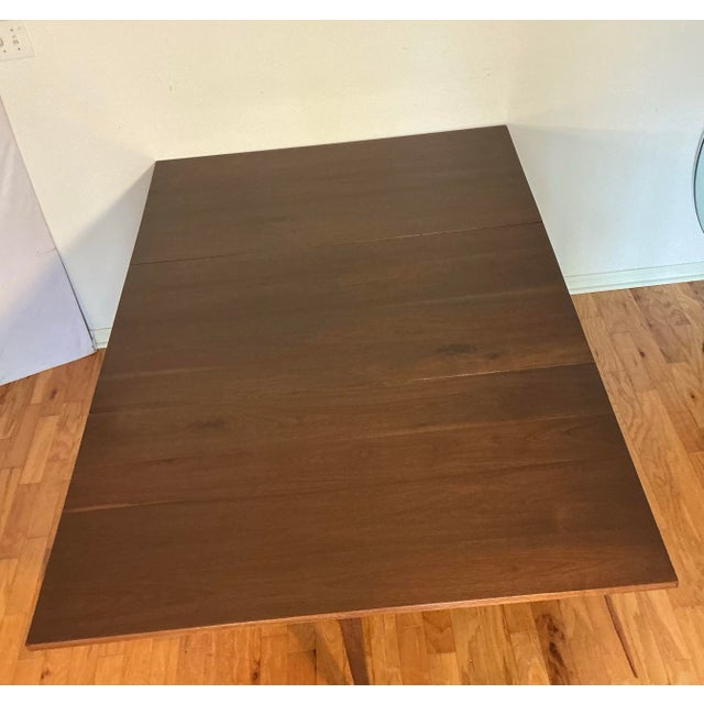 Wood 1920s-40s Dining Farm Table Drop Leaf Gate Leg Folding Solid Walnut For Sale - Image 7 of 12