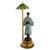 Early 20th Century Figure Lamp With Art Glass Shade For Sale - Image 9 of 12
