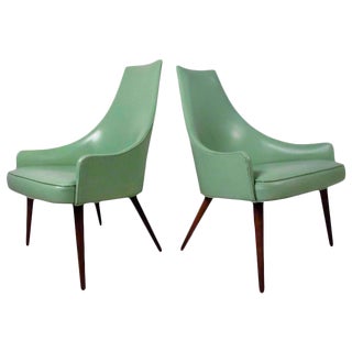 1960s Mid-Century Highback Armchairs - a Pair For Sale