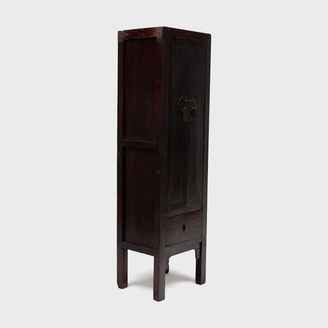 Early 20th Century Chinese Slender Full Moon Cabinet, C. 1900 For Sale - Image 5 of 6