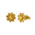 1950s Pair of 22k Yellow Gold Floral Stud Earrings With Screw Backs For Sale - Image 11 of 11