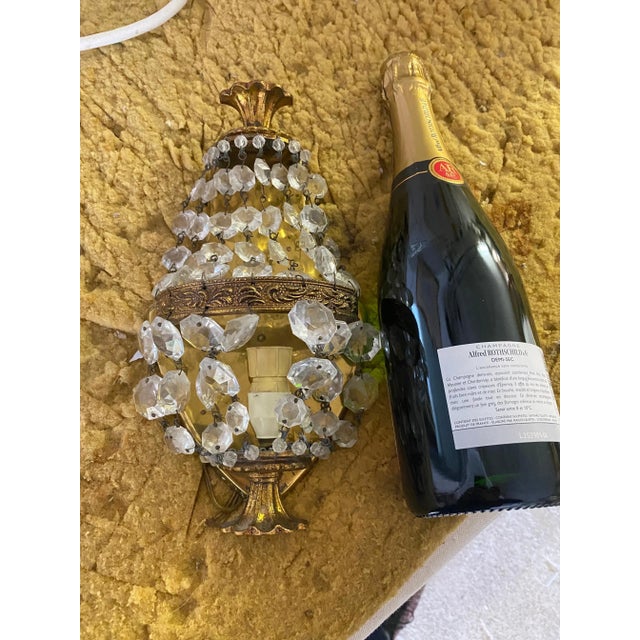 Sconce in Metal, Brass and Glass, France, Early 20th Century For Sale - Image 3 of 10