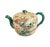 Vintage Japanese Satsuma Style Tea Set Hand Painted Floral Crackle Glaze Green Handles - Set of 7 For Sale - Image 10 of 12