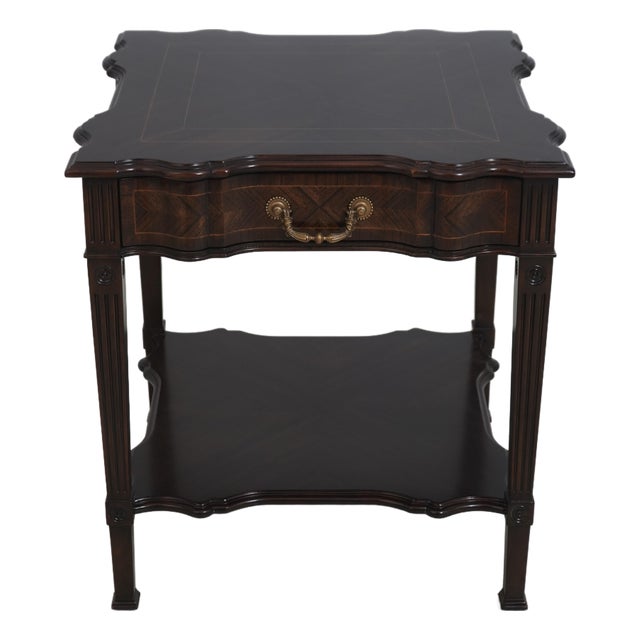 Theodore Alexander 5006-025 Walnut Lamp Table For Sale