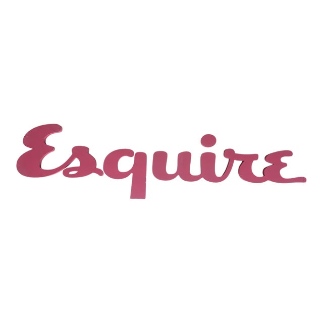 3d Iconic Esquire Logo Sign Originally From Lettering Artist Ed Benguiat For Sale