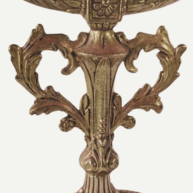 Victorian Mirror in Bronze with Emperador Marble Base For Sale - Image 11 of 17