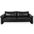 Black Leather Conseta Four-Seater Sofa from Cor For Sale - Image 11 of 11