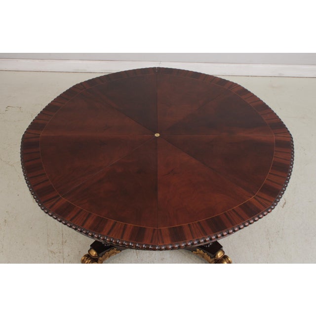 Vintage Regency Style Mahogany Radial Table For Sale - Image 4 of 18