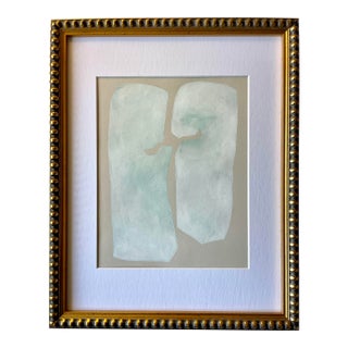 2026 "Addietro" Abstract Minimalist Painting on Paper by Artist r.k. Red For Sale