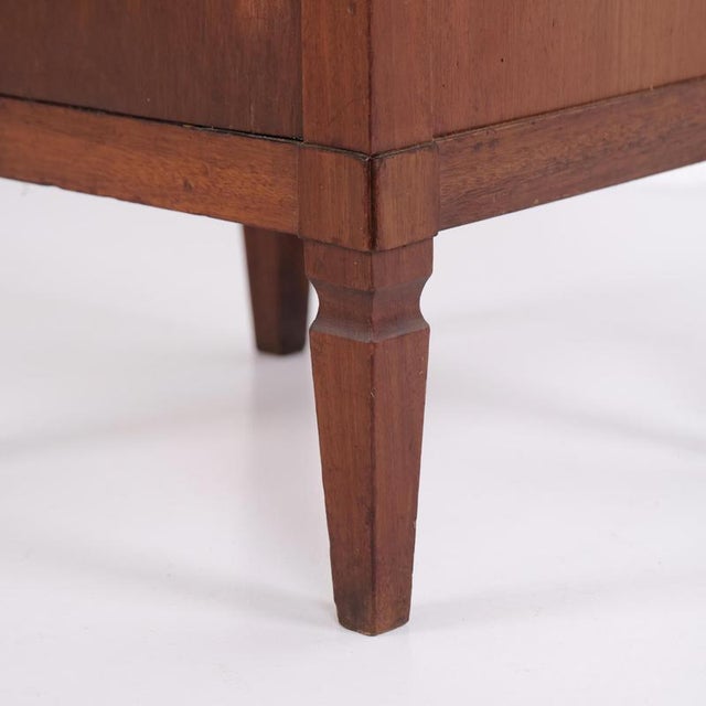 Mahogany Bedside Table with Marble Top, 1930s For Sale - Image 10 of 11