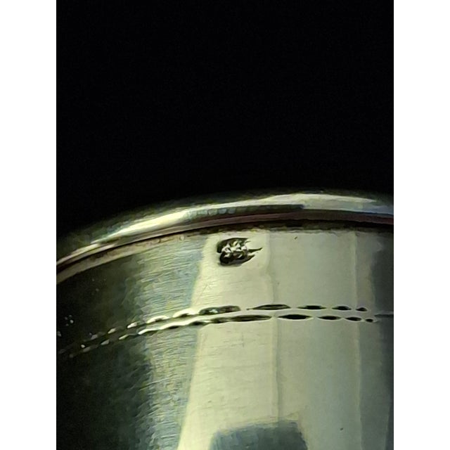 Vintage Polish .800 Silver Miniature Kiddush Cups Travel Shot Cups Judaica - Pair For Sale - Image 10 of 15