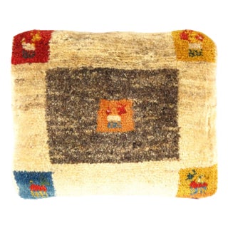 Pasargad DC Fine Hand Knotted Persian Gabbeh Pillow For Sale