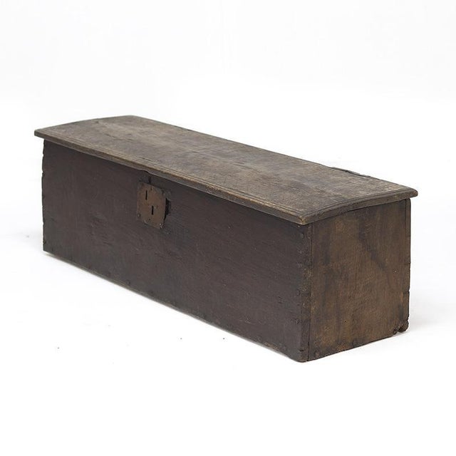 Antique Rustic Farmhouse Spanish Chest in Oak, 1700s For Sale - Image 9 of 14