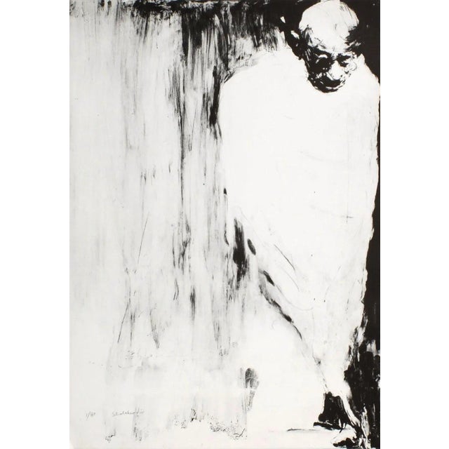 Ahmed SHAHABUDDIN Gandhi - The Salt March 2009 lithograph on Arches paper signed and numbered in pencil 34.6 x 24.0 in...