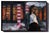 Dividing Lines by Stefan Smit | Oil on Panel Woman standing in front of striped columns in a cityscape. For Sale