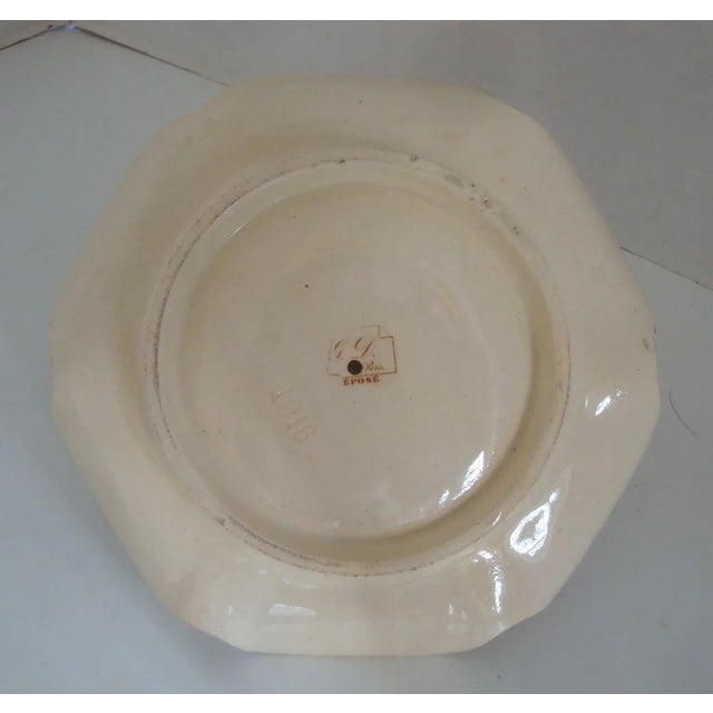 French Majolica Inkwell Dragonfly Insect Aesthetic Movement For Sale - Image 9 of 10