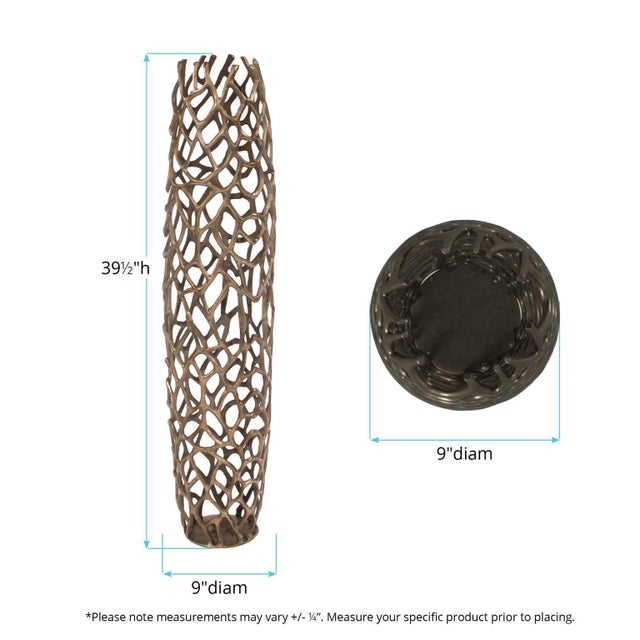 2020s Bronze Aluminum Branch Vase- Small For Sale - Image 5 of 5