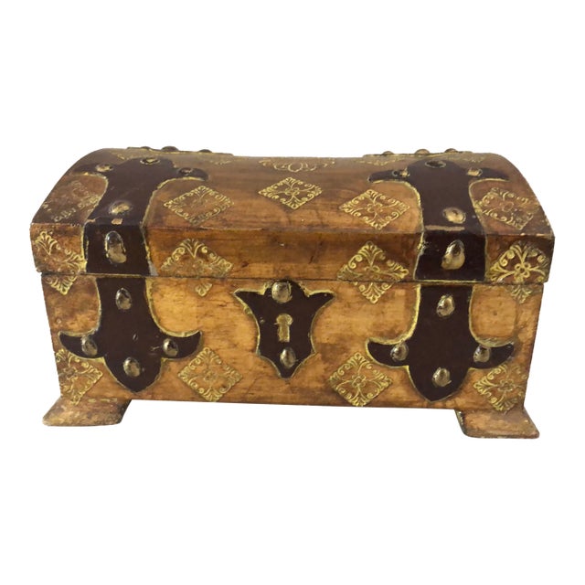 Vintage Florentine Treasure Trunk For Sale