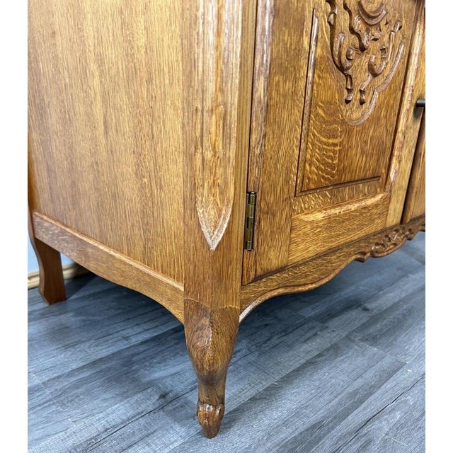 Vintage French Louis XIV Style Carved Cabinet For Sale - Image 9 of 17