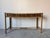 Vintage Bamboo & Leather Chinese Chippendale Fretwork Console Table With Parquet Top For Sale - Image 4 of 12